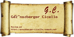 Günszberger Cicelle névjegykártya